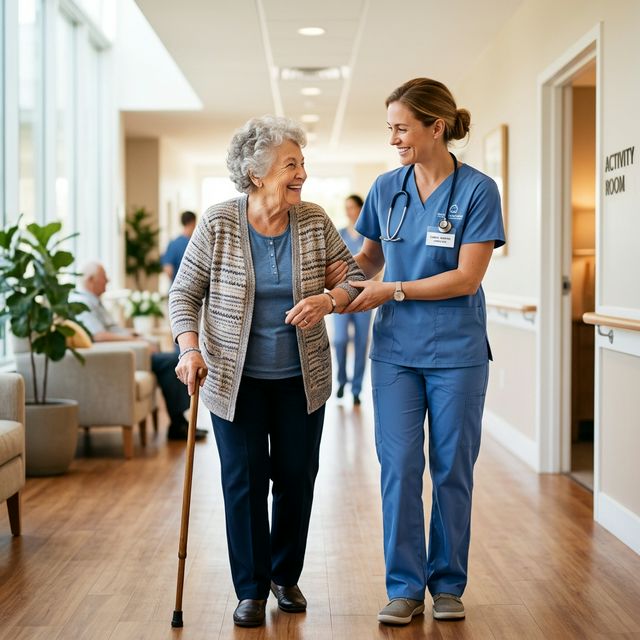 Zorgprofessional aan het werk